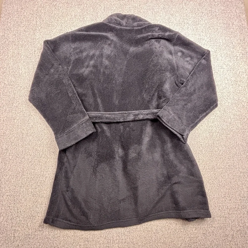 VTG Betty Boop Embroidered Patch Black Fleece Bathrobe Women's - Picture 7 of 7